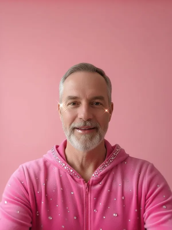 McBling Pink — AI-generated model, man, mid-50s